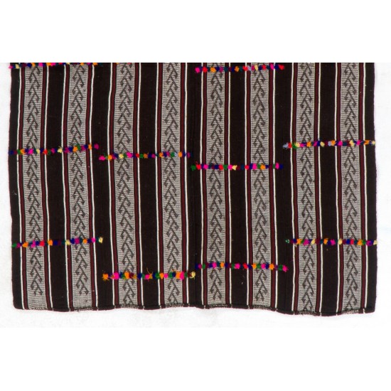 Multicolored Vintage Handmade Turkish Authentic Kilim "Flat-Weave". 100% Wool. 5.8 x 7.5 Ft (175 x 227 cm)