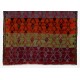 Hand-Woven Vintage Turkish Runner Kilim (Flat-weave). Geometric Pattern Corridor Kilim. 6 x 12.9 Ft (183 x 392 cm)