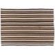 Handwoven Vintage Anatolian Kilim (Flat-weave) with Vertical Bands, 100% Wool. 6.2 x 8.8 Ft (186 x 268 cm)