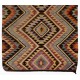 Hand-Woven Vintage Turkish Runner Kilim (Flat-weave). Geometric Pattern Corridor Kilim. 6.2 x 10.9 Ft (187 x 330 cm)