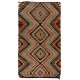 Hand-Woven Vintage Turkish Runner Kilim (Flat-weave). Geometric Pattern Corridor Kilim. 6.2 x 10.9 Ft (187 x 330 cm)