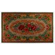Bessarabian Vintage Hand-Woven Moldovian Wool Kilim, Unique Floral Pattern 50 years old Kilim Rug. 6.3 x 10.4 Ft (191 x 316 cm)