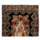 Bessarabian Vintage Hand-Woven Moldovian Wool Kilim, Unique Floral Pattern 50 years old Kilim Rug. 6.5 x 11 Ft (196 x 335 cm)