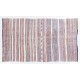 Late 20th Century Striped Double Sided Kilim, Vintage Handwoven Cotton Rug. 6.5 x 11 Ft (198 x 335 cm)