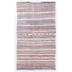 Late 20th Century Striped Double Sided Kilim, Vintage Handwoven Cotton Rug. 6.5 x 11 Ft (198 x 335 cm)