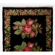 Bessarabian Vintage Hand-Woven Moldovian Wool Kilim, Unique Floral Pattern 50 years old Kilim Rug. 6.5 x 11.2 Ft (198 x 339 cm)