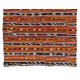 Handwoven Vintage Turkish Kilim Made of Natural Natural Brown and Beige Wool. 6.6 x 10 Ft (200 x 306 cm)