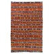 Handwoven Vintage Turkish Kilim Made of Natural Natural Brown and Beige Wool. 6.6 x 10 Ft (200 x 306 cm)
