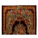 Bessarabian Hand-Woven Floral Pattern Moldovian Kilim, One-of-a-Kind 100% Sheep Wool Vintage Rug. 6.7 x 11.2 Ft (202 x 340 cm)