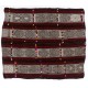 Vintage Handwoven Turkish Kilim with with Colorful Pomps, Authentic Flat-Weave Floor Covering. 6.7 x 7.9 Ft (204 x 240 cm)