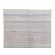 Large Vintage Banded Kilim (Reversible), Handwoven Rug from Turkey. 6.9 x 11 Ft (210 x 335 cm)