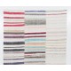 Vintage Striped Kilim (Reversible) for Home & Office,  Handwoven Turkish Rag Rug. 7 x 11.9 Ft (212 x 360 cm)