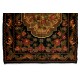 Decorative Bessarabian Hand-Woven Floral Pattern Moldovian Kilim, One-of-a-Kind Vintage Wool Rug. 7.2 x 9.7 Ft (217 x 295 cm)