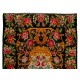 Bessarabian Hand-Woven Floral Pattern Moldovian Kilim, One-of-a-Kind 100% Sheep Wool Vintage Rug. 7.6 x 11.2 Ft (230 x 340 cm)