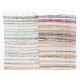 Large Lovely Multicolored Striped Double Sided Kilim, Vintage Handwoven Rag Rug. 7.8 x 11.9 Ft (236 x 360 cm)