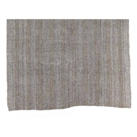 Vintage Handmade Cotton and Goat Hair Kilim Rug, Flatwoven Floor Covering. 7.8 x 11.5 Ft (237 x 350 cm)