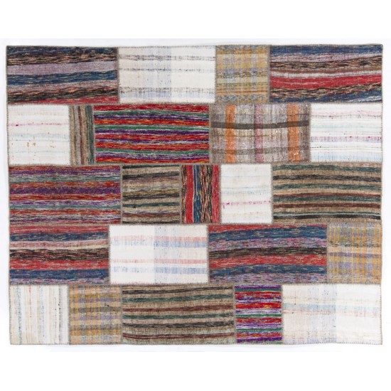 Turkish Patchwork Kilim Rug from Turkey, Custom Options Available. 8 x 10 Ft (245 x 305 cm)
