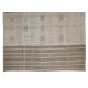 Natural Un-dyed Wool Kilim, Modern Flat-Weave Kilim Rug. 9 x 12.2 Ft (275 x 370 cm)