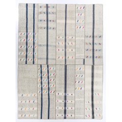 Oversize Maritime Cotton Mediterranean Kilim Rug. 10.4 x 14 Ft (315 x 427 cm)