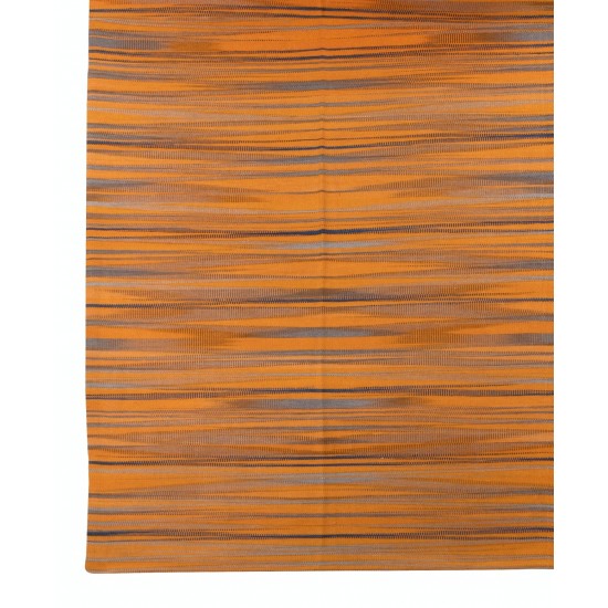 Contemporary Turkish Double Sided Kilim Rug, New Handmade Wool Kilim for Modern Interiors. 11.2 x 15 Ft (340 x 455 cm)