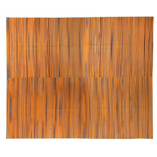 Contemporary Turkish Double Sided Kilim Rug, New Handmade Wool Kilim for Modern Interiors. 11.2 x 15 Ft (340 x 455 cm)
