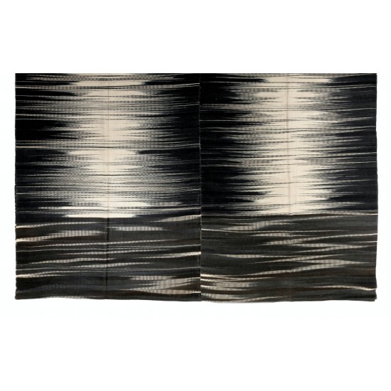 Contemporary Turkish Double Sided Kilim Rug, New Handmade Wool Kilim for Modern Interiors. 11.2 x 15.2 Ft (340 x 462 cm)