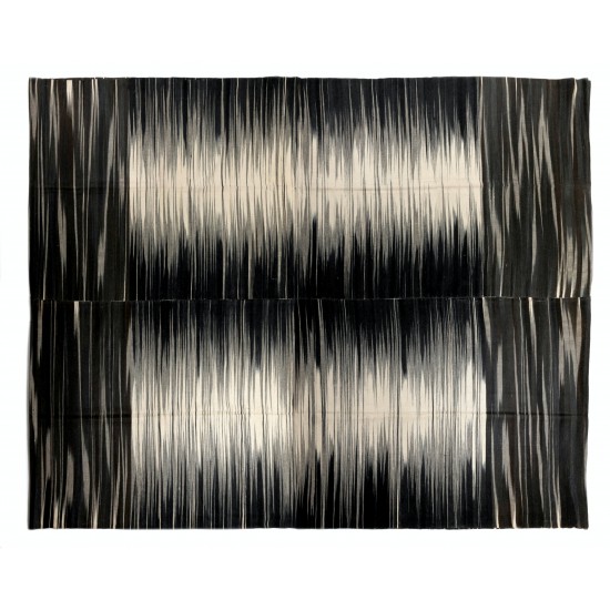 Contemporary Turkish Double Sided Kilim Rug, New Handmade Wool Kilim for Modern Interiors. 11.2 x 15.2 Ft (340 x 462 cm)