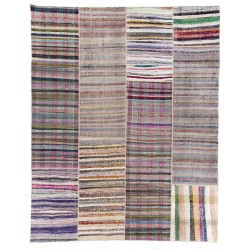 Multicolor Handwoven Turkish Kilim (Flat-Weave), Overize Double Sided Cotton Rug. 12.4 x 14.8 Ft (375 x 450 cm)