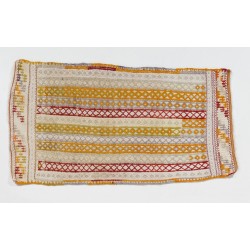 Nomadic Central Anatolian Jijim Kilim, Vintage Flat Weave Wool Rug. 2.3 x 4.3 Ft (70 x 130 cm)