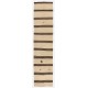 Adjustable' Banded Vintage Turkish Double Sided Wool Runner Kilim in Beige, Brown and Black Color. 2.4 x 10.2 Ft (73 x 310 cm)