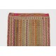 Multicolored Turkish Jajim Kilim, Vintage Flat Weave Floor Covering Made of Wool. 2.7 x 4 Ft (80 x 124 cm)