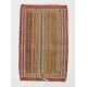 Multicolored Turkish Jajim Kilim, Vintage Flat Weave Floor Covering Made of Wool. 2.7 x 4 Ft (80 x 124 cm)