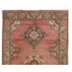 One of a Kind Wool and Cotton Rug, Vintage Handmade Turkish Carpet. 3.4 x 5.6 Ft (103 x 170 cm)