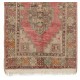 Traditional Hand-Knotted Turkish Village Rug Made of Wool. 3.5 x 6.2 Ft (104 x 187 cm)