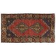 Traditional Handmade Turkish Village Rug, Geometric Medallion Design Carpet. 3.5 x 5.7 Ft (105 x 173 cm)