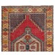 Handmade Vintage Central Anatolian Village Rug with Medallion Design. 3.6 x 6 Ft (107 x 183 cm)