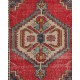 Handmade Vintage Central Anatolian Village Rug with Medallion Design. 3.6 x 6 Ft (107 x 183 cm)