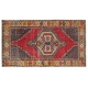 Handmade Vintage Central Anatolian Village Rug with Medallion Design. 3.6 x 6 Ft (107 x 183 cm)