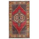 Handmade Vintage Central Anatolian Village Rug with Medallion Design. 3.6 x 6 Ft (107 x 183 cm)