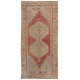 Tribal Style Turkish Rug, Handmade Vintage Carpet, All Wool. 3.7 x 7.7 Ft (110 x 233 cm)