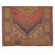 Traditional Handmade Vintage Turkish Rug with Geometric Medallion Design, 100% Wool. 3.8 x 5.8 Ft (113 x 176 cm)