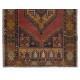 Multicolor Oriental Wool Rug from 1960's, Hand-Knotted Turkish Village Carpet. 3.8 x 5.8 Ft (114 x 175 cm)