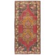 Turkish Runner Rug, Authentic Vintage Handmade Hallway Runner. 3.8 x 8 Ft (114 x 242 cm)