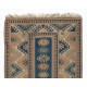 Vintage Geometric Pattern Handmade Turkish Rug with Tribal Style. 4 x 5.8 Ft (120 x 175 cm)