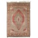 Vintage Geometric Medallion Design Handmade Turkish Rug with Tribal Style. 4.2 x 6.2 Ft (125 x 188 cm)