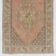 Traditional Handmade Turkish Rug, Mid-Century Oriental Wool Carpet. 4.2 x 8.7 Ft (125 x 263 cm)