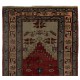 Unique Mid-Century Handmade Turkish Village Rug for Traditional Interiors. 4.2 x 7.8 Ft (126 x 236 cm)