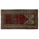 Unique Mid-Century Handmade Turkish Village Rug for Traditional Interiors. 4.2 x 7.8 Ft (126 x 236 cm)
