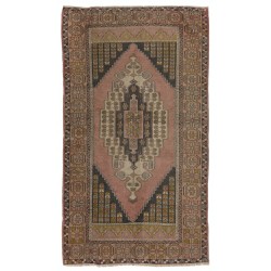 Traditional Oriental Wool Rug from 1960's, Hand-Knotted Turkish Village Carpet. 4.5 x 7.4 Ft (135 x 224 cm)