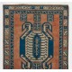 One-of-a-Kind 1960s Handmade Turkish Oriental Rug, 100% Wool. 4.7 x 9.2 Ft (141 x 280 cm)